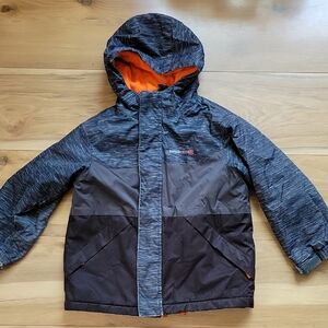 Swiss Tech Kids Size XS 4/5 Puffer Jacket Black & Orange